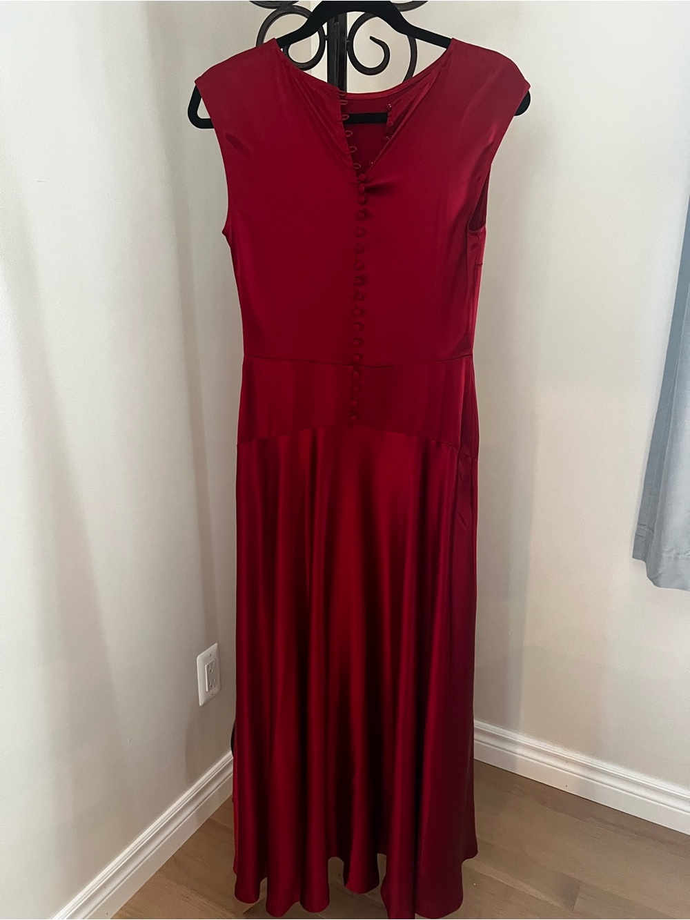 Reformation Scarlet High-Low Satin Dress - Picture 5 of 7
